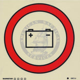 Marine Fire Sign, IMO Fire Control Symbol: Emergency Source Of Electrical Power (Battery)